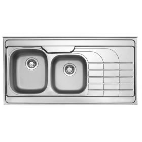   2mély+csepegtető fém PL 1200.600.18 mosogató  1200*600*190 balos