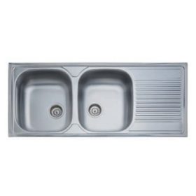   2mély+csepegtető fém STM 1160.500.20 mosogató  1160*500*195