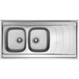   2mély+csepegtető fém WV 1200.600.20 mosogató  1200*600*195 balos