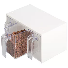   Tárolóegység 3db fiókkal 256x151x144mm víztiszta, űrtartalom 1lit./dob.