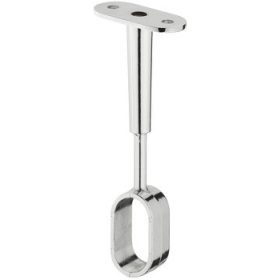   Rúdtartó függesztett oválcsőhöz króm állítható, polc alá csavarozható