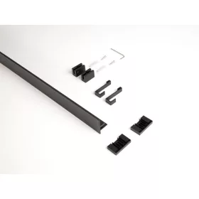   FALIPROFIL 2 DB AKASZTÓVAL 600x40x22MM "PRATIKA" FEKETE