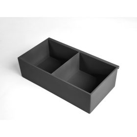   2 RÉSZES TÁROLÓ, LAPOS NAGY 270x75x147 "PRATIKA" FEKETE