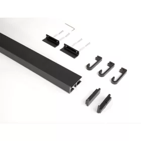   FALIPOLC 3 DB AKASZTÓVAL 900x30x60MM "HORIZON" FEKETE