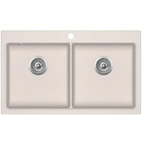 EVIDO Quadro 9 860x510 két med., bézs GRÁNIT mosogató