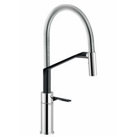 NOBILI HERON króm-fekete csaptelep mozgatható zuhanyfejes