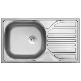   BASIC rozsdamentes , natúr, 86x43,5 Fém mosogató 1 1/2lefolyógarnitúra