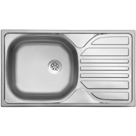   BASIC MINI rozsdamentes 76x43,5 cm Fém mosogató 1 1/2lefolyógarnitúra
