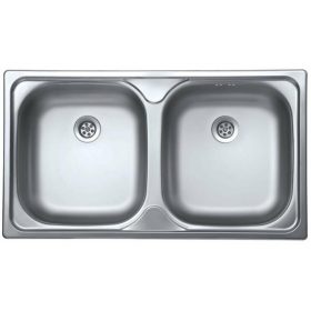 FLEX DUO rozsdamentes , natúr Fém mosogató