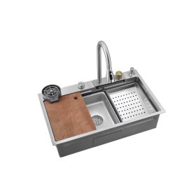   1 mély SER inox mosogató +zuh. csaptelep 750*460+pohármosó, szappanadagoló