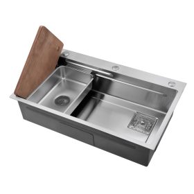   1 mély szálh. inox mosogató 860*500 U Mex inox + ajándék szappanadagoló