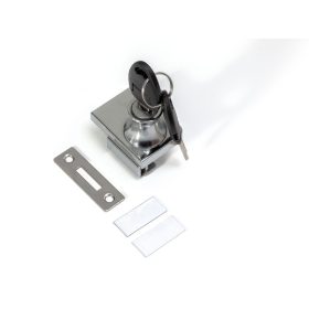 HB-10 DUPLA ÜVEGAJTÓZÁR KRÓM BÚTORZÁR HB LOCKS