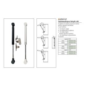 GFNY127 GÁZTELESZKÓP 150N FEKETE felnyíló