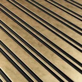 MILO Gold falpanel 122*2700*12 Fa és fém hatású
