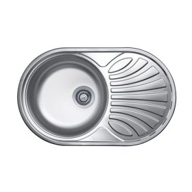 LIVINOX RONDO 159 , 77x48 cm, natúr rozsdamentes mosogató