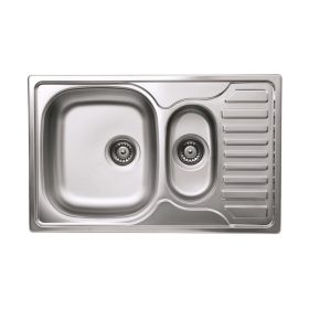   LIVINOX OBERON 174 gy.mosó+csep natúr rozsdamentes mosogató 78x49 cm