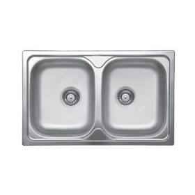   LIVINOX TRITON 195 kétmedence 80x50 cm rozsdamentes mosogató fényezett