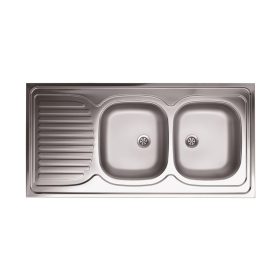   LIVINOX 134 60-as  mosogató, teletetős balos kétmedence natúr