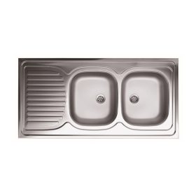   LIVINOX 134 60-as  mosogató, teletetős jobbos kétmedence natúr