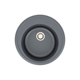 Atlas 51 antracit KEVMIL silgranit mosogató, szifonnal