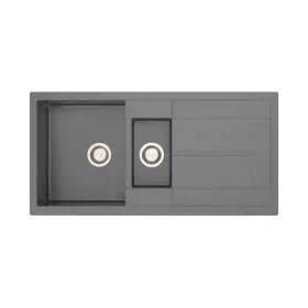 Defne 50 x 78 antracit KEVMIL silgranit mosogató, szifonnal