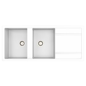   Derszim 50 x 116 fehér KEVMIL silgranit mosogató, szifonnal