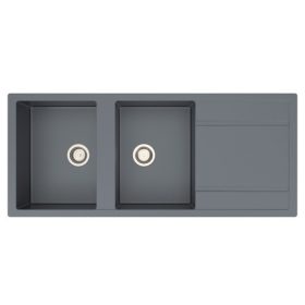   Derszim 50 x 116 metál szürke KEVMIL silgranit mosogató, szifonnal