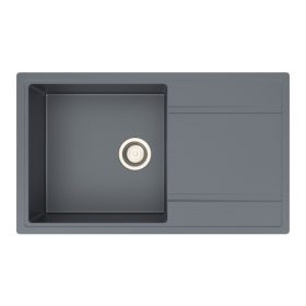   Kevin 50 x 85 metál szürke KEVMIL silgranit mosogató, szifonnal