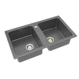   Themis 43 x 77 antracit KEVMIL silgranit mosogató, szifonnal