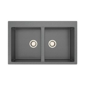   Vivien 50 x 78 antracit KEVMIL silgranit mosogató, szifonnal