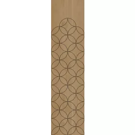   Japandi Floéra tölgy 2750*680*10mm fekete MDF mag+egy oldalon furnér+sz.ktf